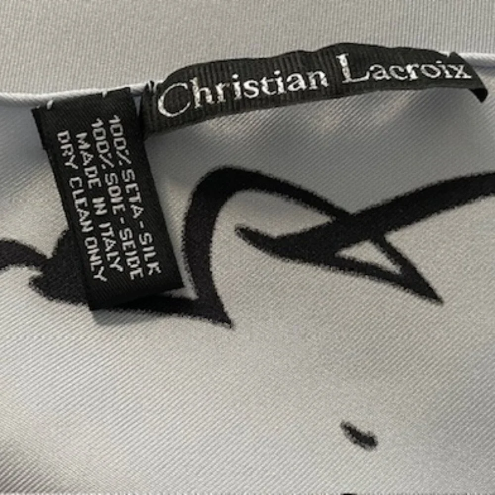 Christian Lacroix Vintage 100% Silk Scarf - Picture 2 of 3